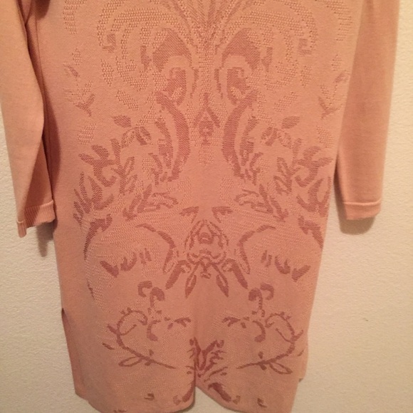 Chico’s Long Peach Open Front Cardigan Duster Sweater Size 2 (Chicos) - Picture 8 of 11
